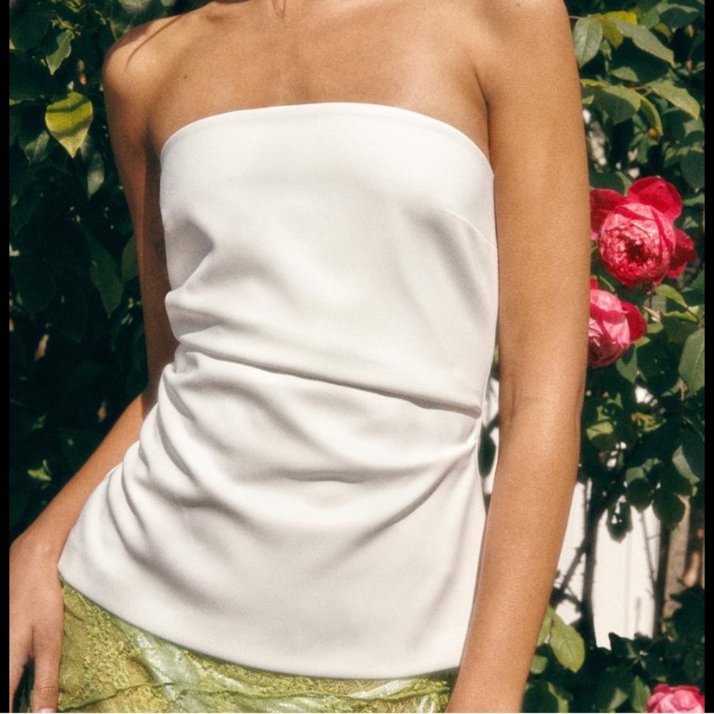 Zara strapless blouse